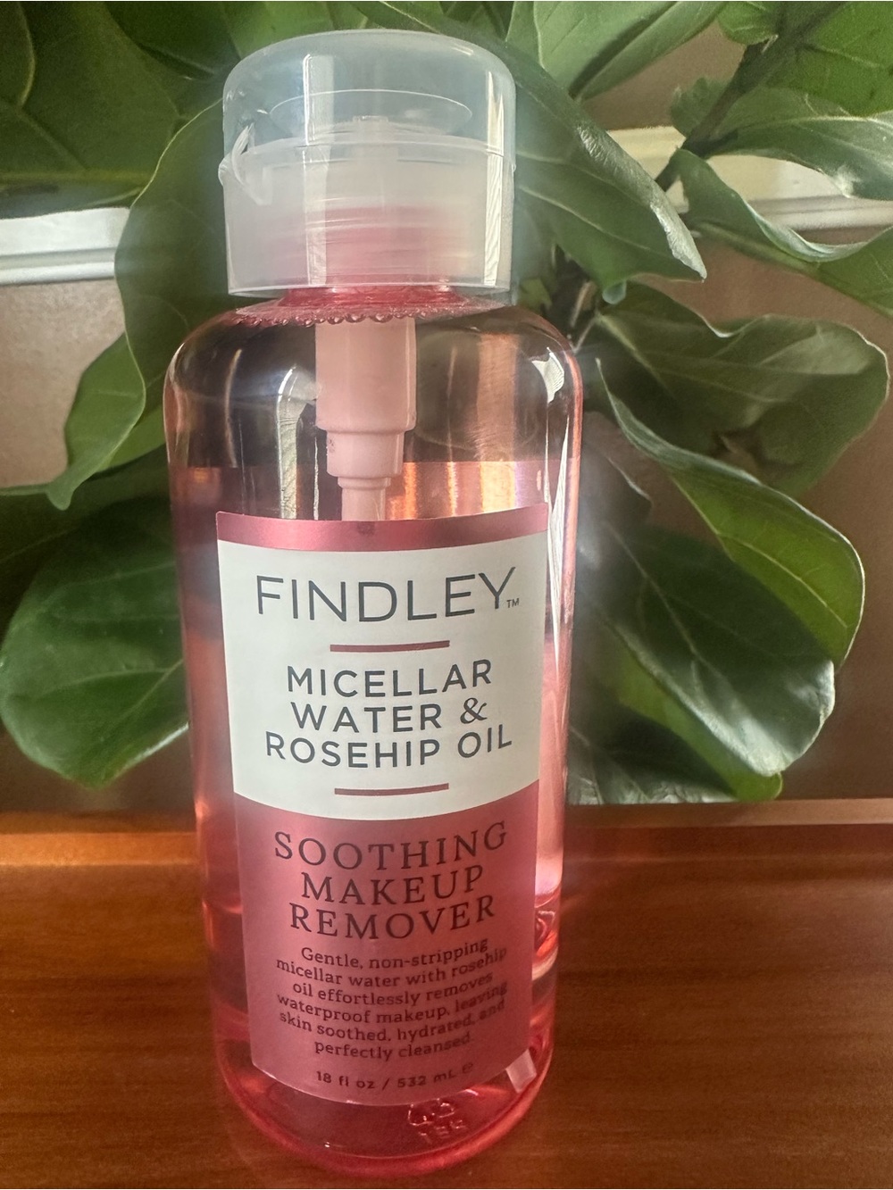 Finley Pink Micellar Water & Rosehip Oil Soothing Makeup Remover
